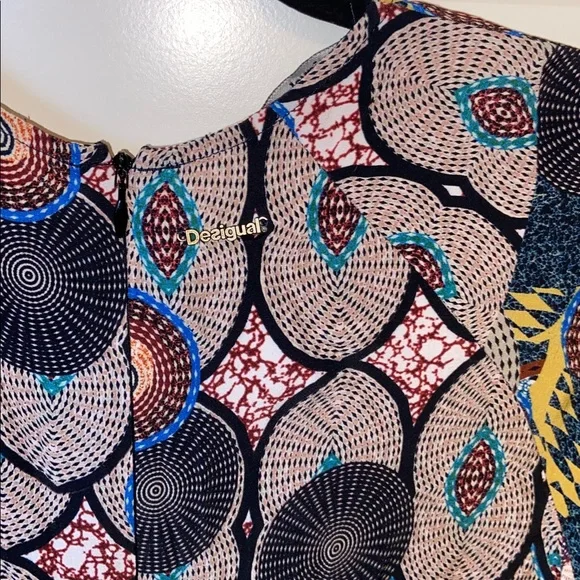 Desigual 🌈 Vibrant Patterned Long Sleeve Dress - Picture 10 of 10